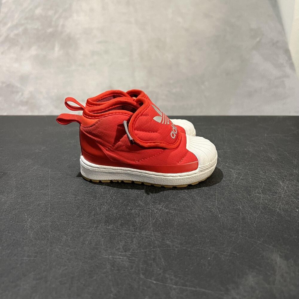 Adidas Superstar Boots Toddler Size 5K Red Shell Toe Primaloft FW1200